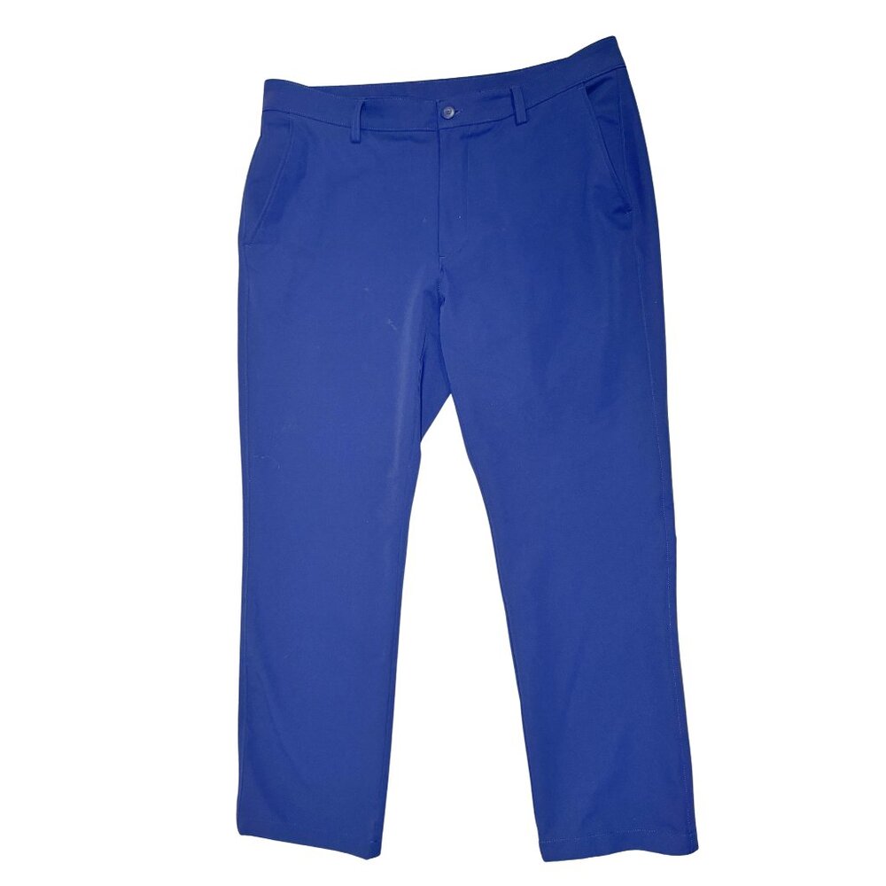 Under Armour Mens Golf Pants 36x30 Blue Stretch Performance Zipper Pocket